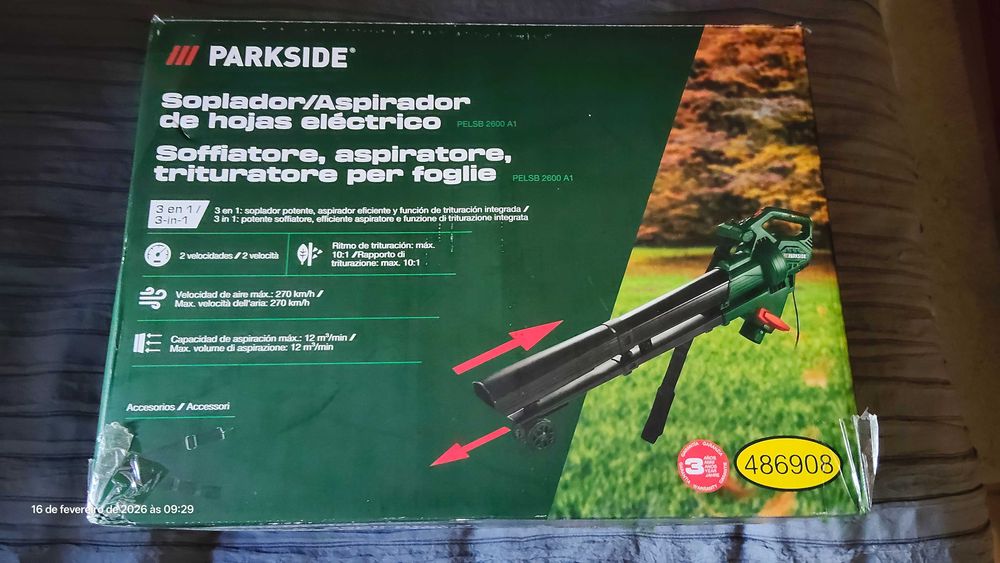 Aspirador/soprador de folhas