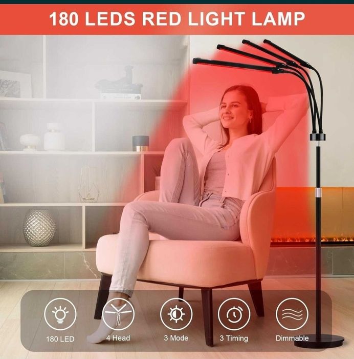 Lampa terapeutyczna LED z czerwonym światłem