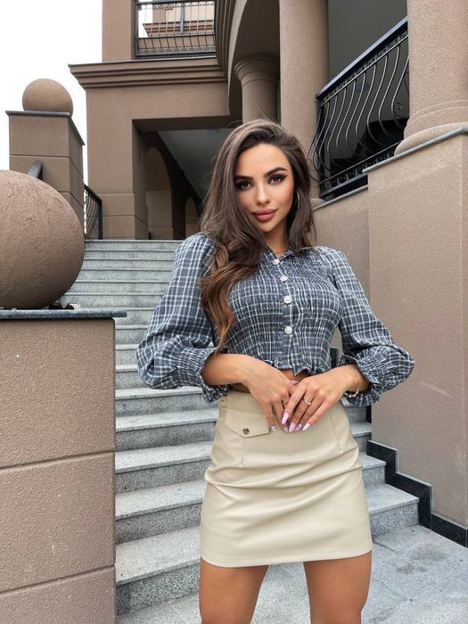 Спідниця з еко шкіри