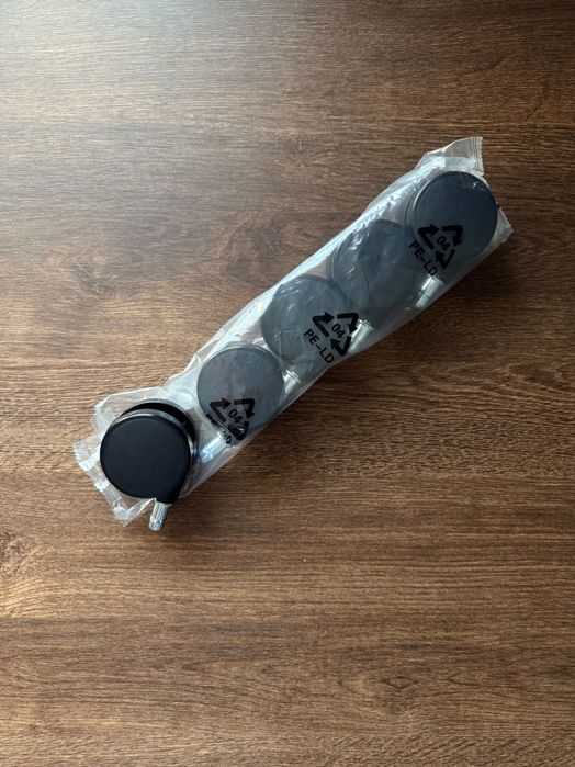 Nowe kółka gumowane czarne komplet 5 szt