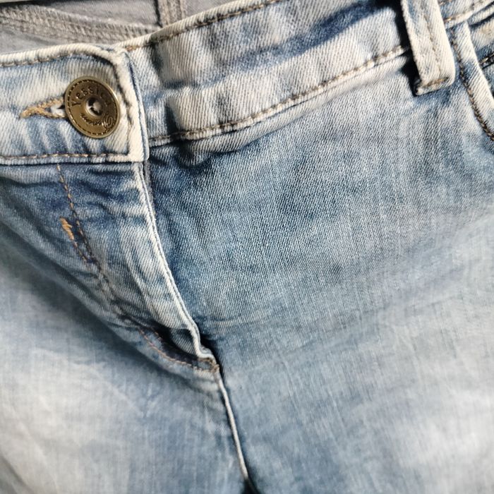 Spodnie jeans damskie niebieskie XXL