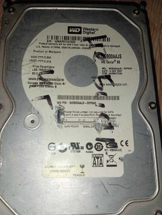 HDD/Жёсткие диски 200/160/80/60/40 Гб, SATA & IDE. WD, Hitachi и т.д.