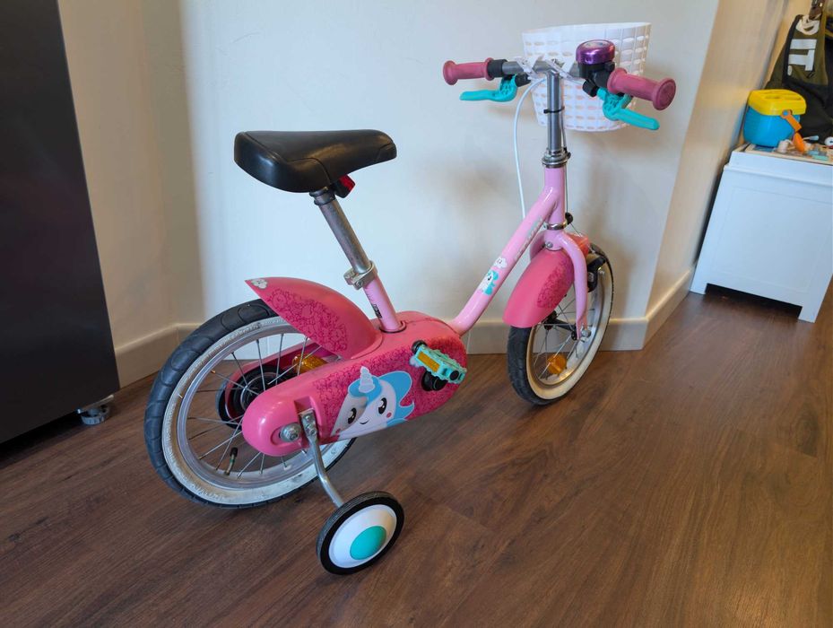 Bicicleta 14 Polegadas Criança Btwin Unicorn 3-5 anos