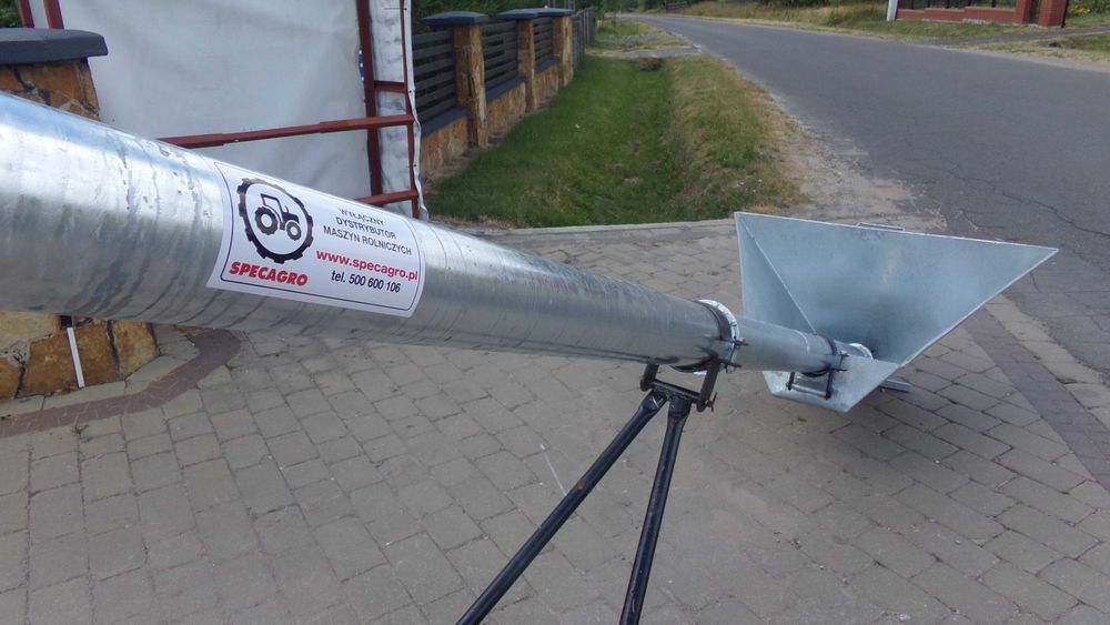 Elementy ocynkowanye ogniowo  ! Przenośnik ślimakowy do zboża napęd przez reduktor Żmijka