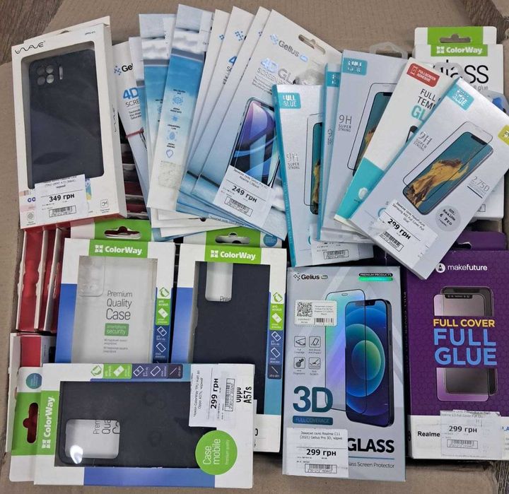 ВЕЛИКИЙ ОПТОВИЙ ЛОТ аксесуарів для смартфонів (1500+ одиниць)