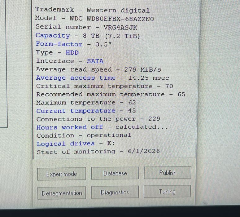 Western Digital 8TB WD80EFBX / HDD 8tb