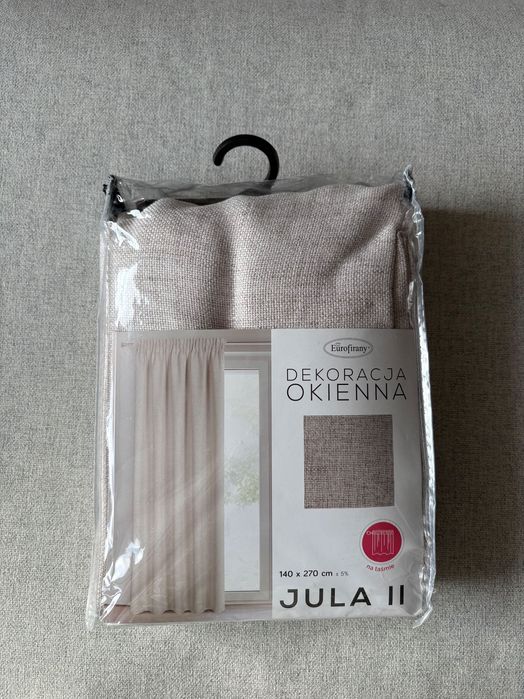 Zasłona beżowa Eurofirany 140x270