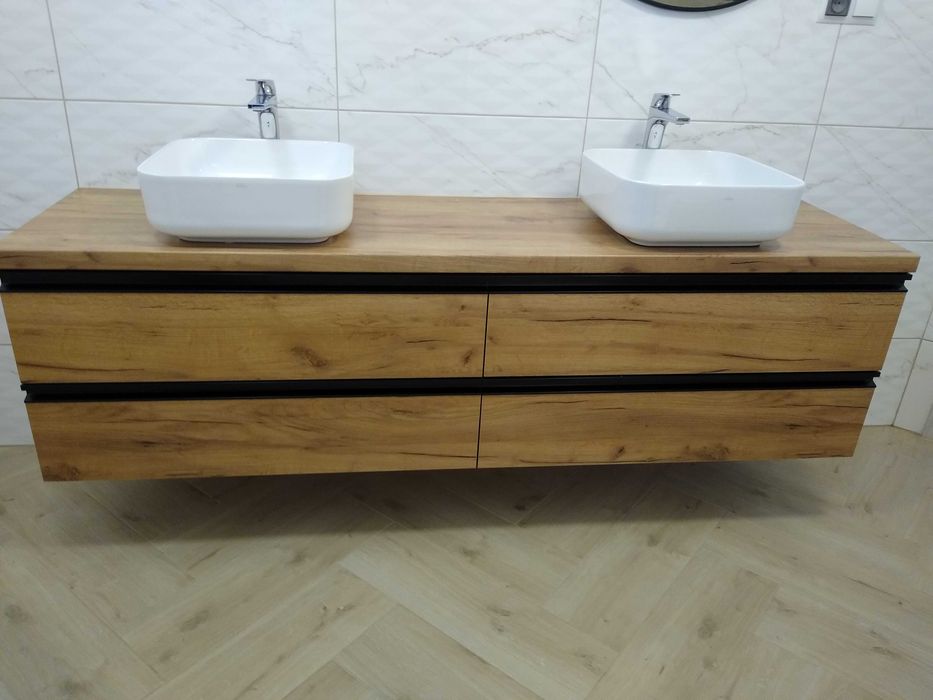 Szafka-pod-umywalkę-nablatową- meble łazienkowe na wymiar