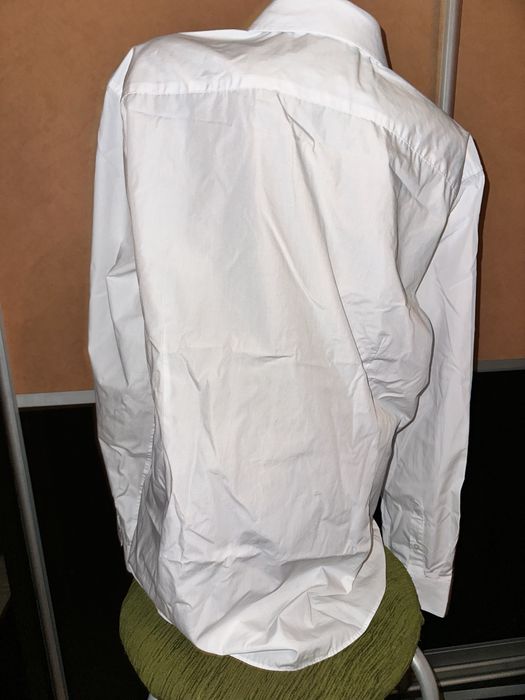 2/3xl біла сорочка оверсайз довгий рукав базова унісекс