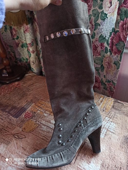 Замшеві сапожки утеплені