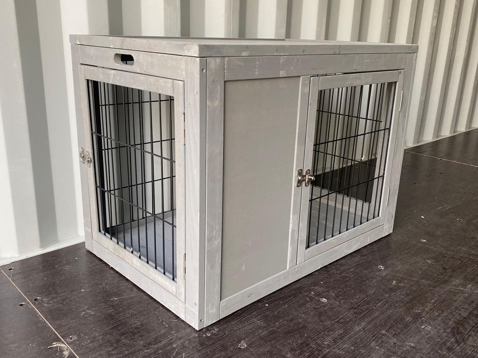 Drewniana klatka kennelowa, kennel, transporter