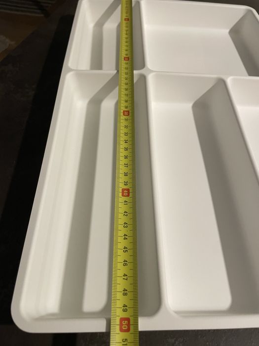 Biały wkład do szuflady ikea  50,5x31 cm  1szt.