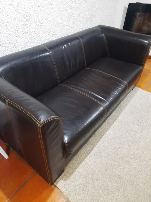 Sofá de pele da Moviflor