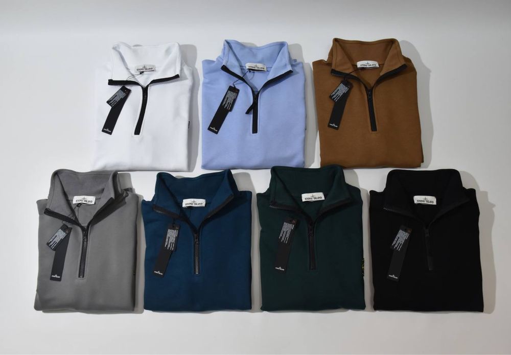 Зіп світшот STONE ISLAND 1/3 ZIP SWEATSHIRT/зип свитшот стон айленд/кофта stone айленд