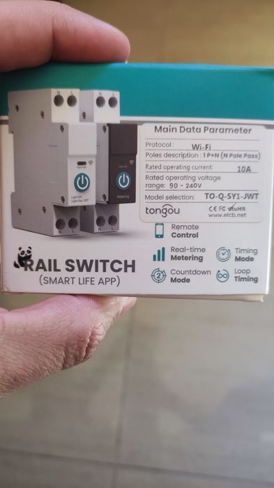 Disjuntor elétrico WiFi 10A
