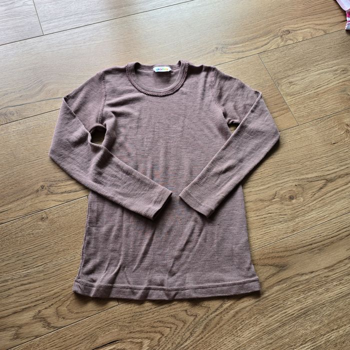 Bluzka koszulka joha wełna merino wool jedwab seide silk 116 122