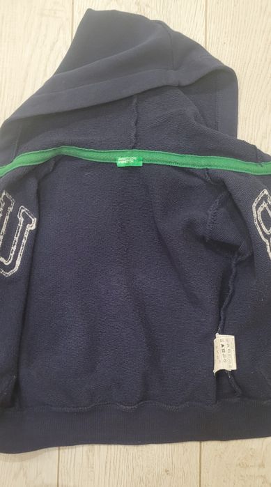 Толстовка Benetton, кофта на молнии с капюшоном