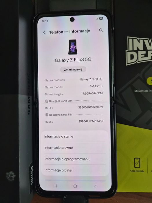 Galaxy Z Flip3  5G z pudełkiem