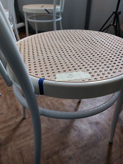 Zestaw 6 krzeseł metalowych – Styl Thonet / Bistro – Rattan