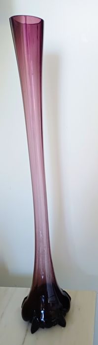 Solitário artístico, roxo/ ameteista, 60cm, década 1950/70