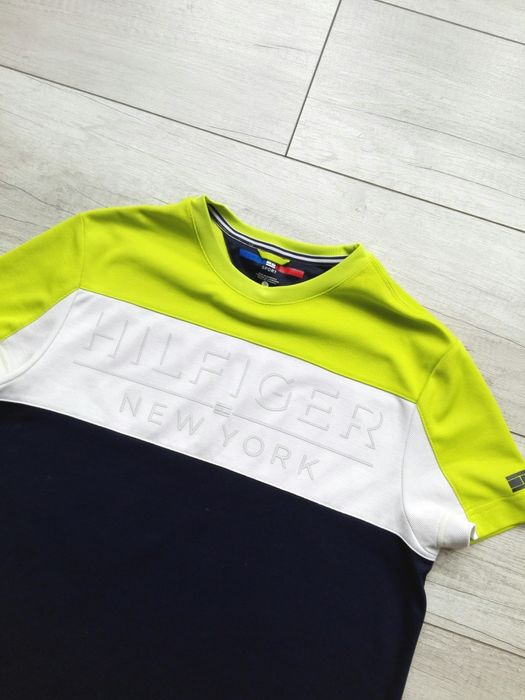 Tommy hilfiger oryginalny t-shirt koszulka neon rozm xs 34