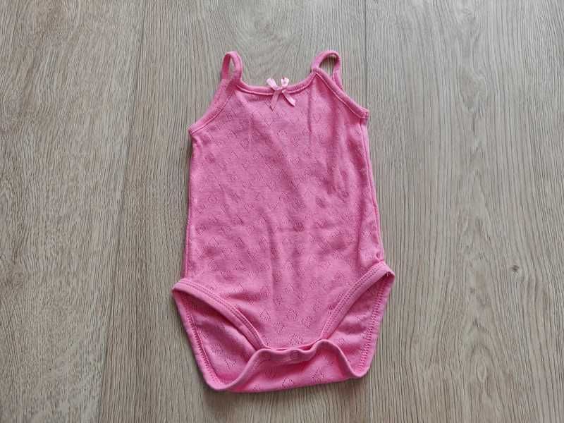Nowy różowy podkoszulek body 62 ażurowe