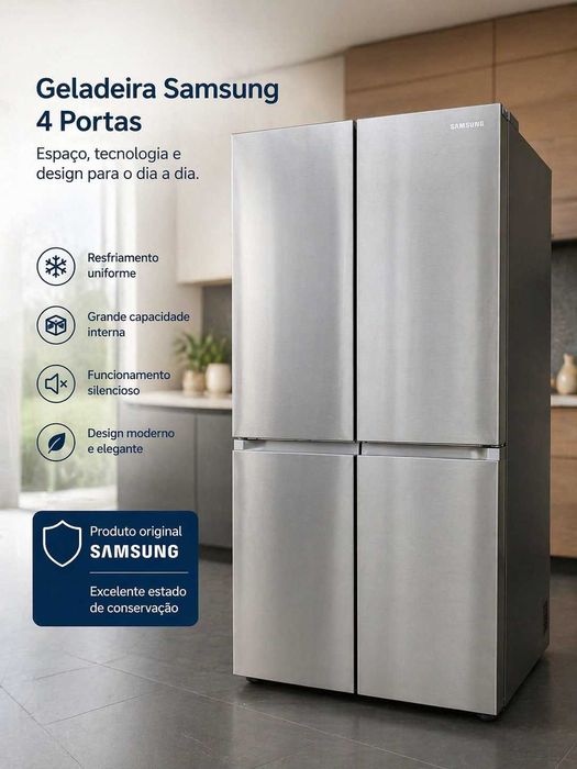 Frigorífico PREMIUM SAMSUNG 4 Portas Rf65dg960esr – Como Novo + Garantia