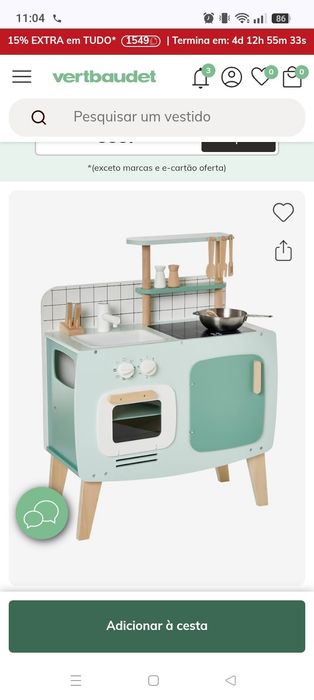 Para venda cozinha de brincar