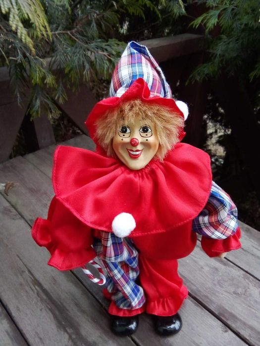 КЛОУН венецианский, фарфоровый. Арлекин интерьерный 35 см