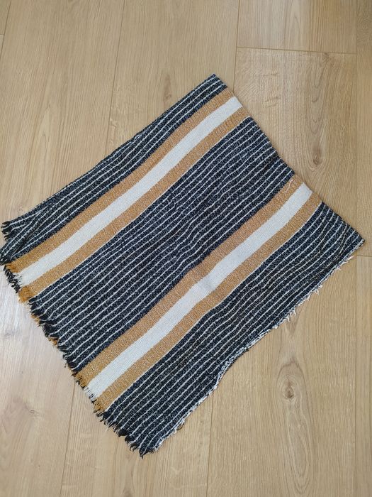 Szal / poncho w pasy Pieces z domieszką wełny