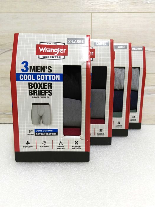 Wrangler COOL COTTON трусы мужские размер M-L цена за упаковку 3 шт
