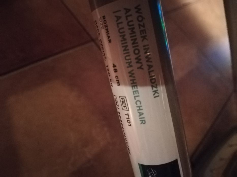 Wózek aluminiowy inwalidzki, lekki. Timango