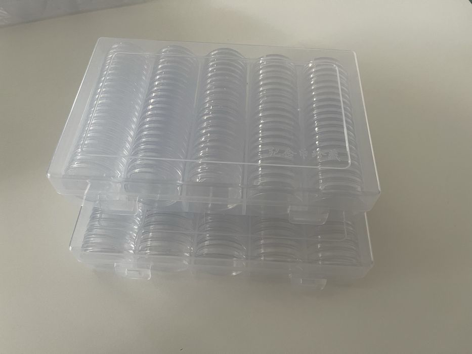 Capsulas para moedas de coleção