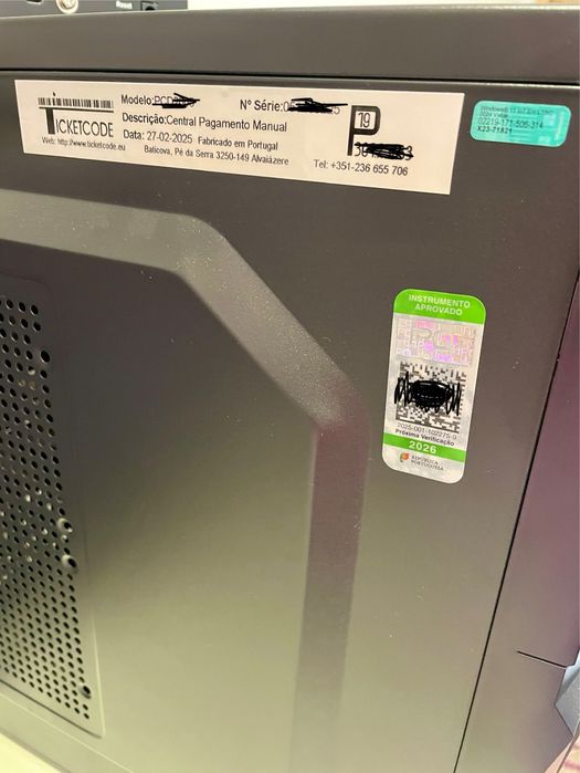 Central de pagamento manual de parque de estacionamento