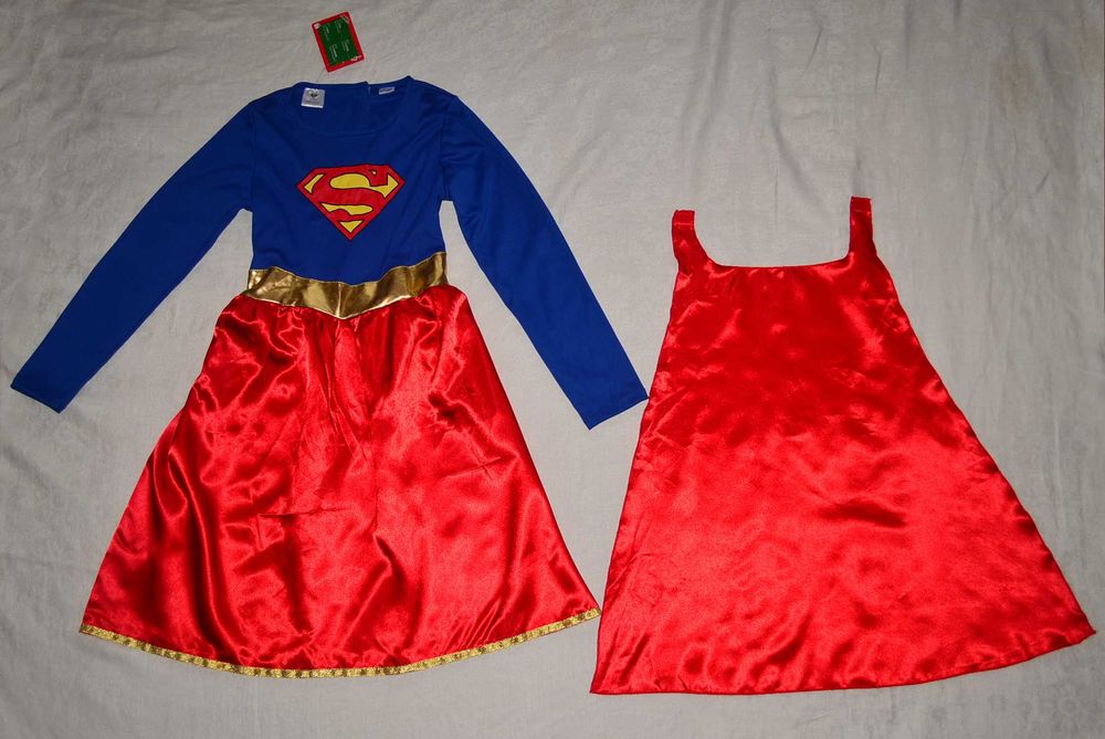Нове плаття з плащом SuperGirl СуперДевушка костюм карнавальный образ