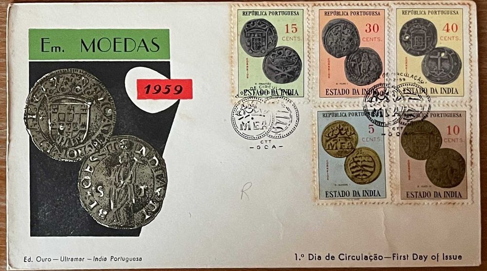 Estado da Índia - Lote de 8 Envelopes comemorativos e FDC