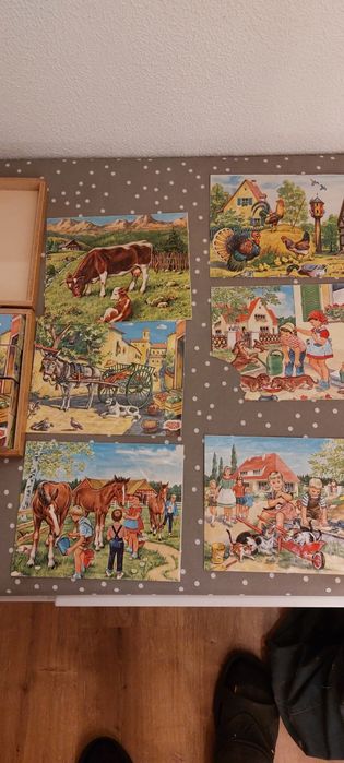 Stare puzzle z drewna