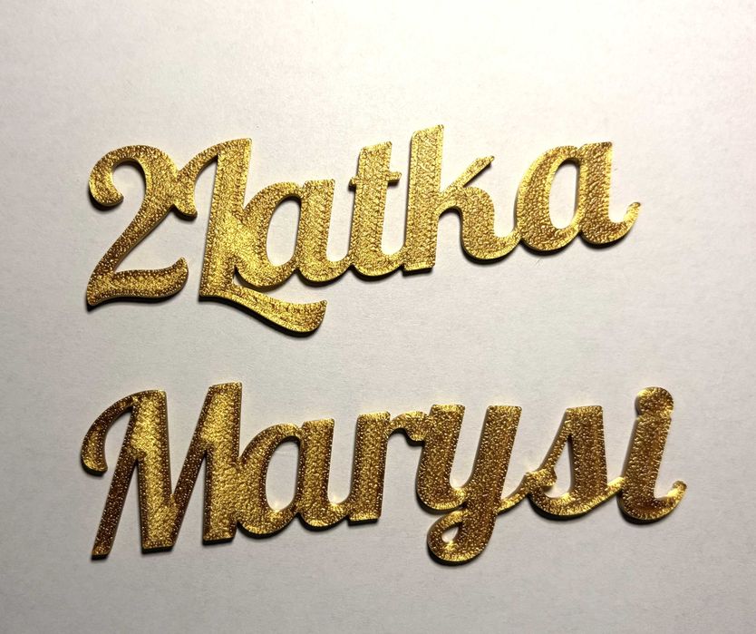 ZŁOTY Topper na Tort (Personalizowany!)