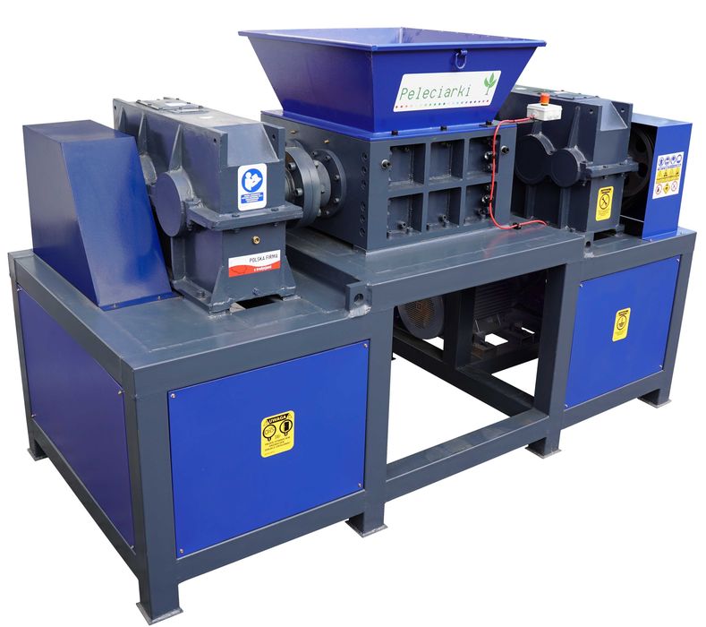 ZESTAW Kruszarka 30 kW + Taśmociąg + Stojak BIGBAG Recykling Pakowanie