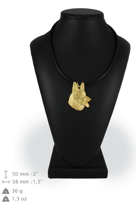 Owczarek niemiecki naszyjnik pozłocony Art-Dog