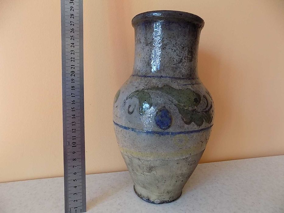 Глечик Опішня старовинний розмальований емаль