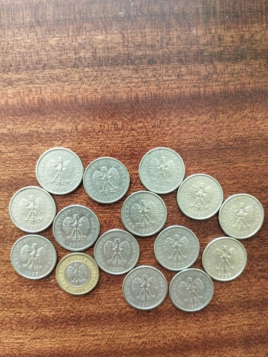 Kolekcja starych monet od 1991 do -1995