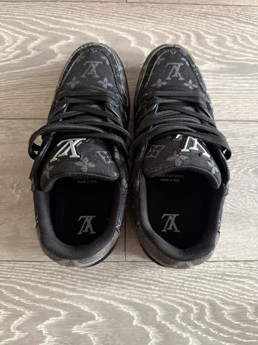 Buty Louis Vuitton LV Trainer Black Monogram Denim 41
