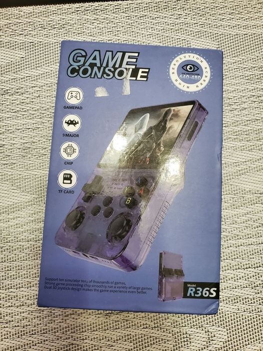 Портативна ігрова консоль Intex Data Frog R36S Retro Handheld Game Console 64Gb, Purple