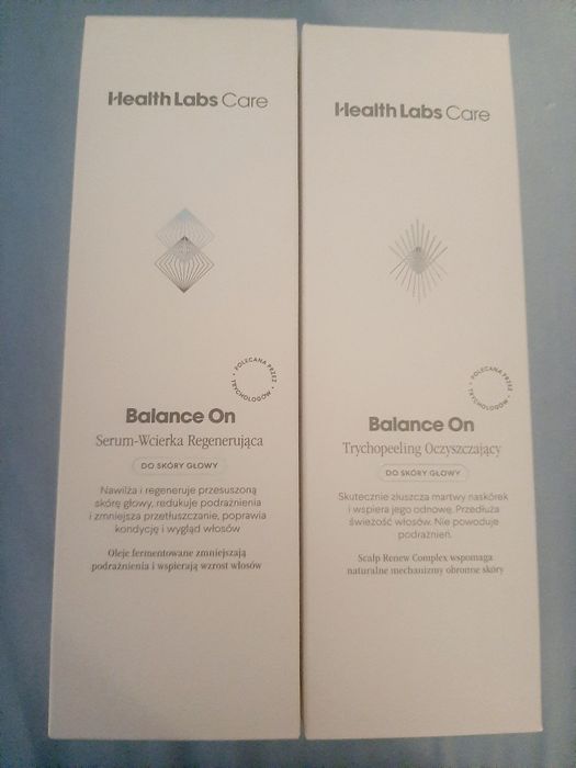 Health Labs zestaw Balance On (trychopeeling + serum-wcierka) NOWY
