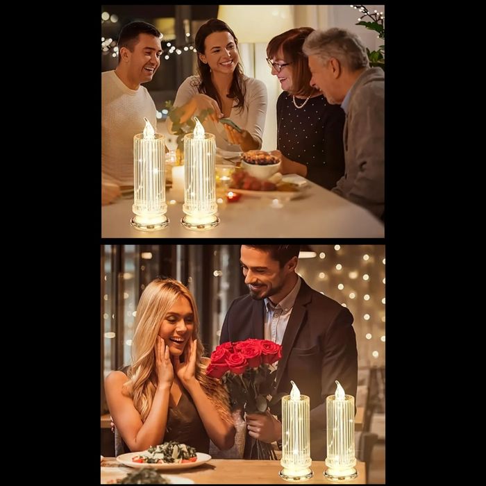 Vela a pilhas para decoração / candeeiro cemiterio / etc - branco