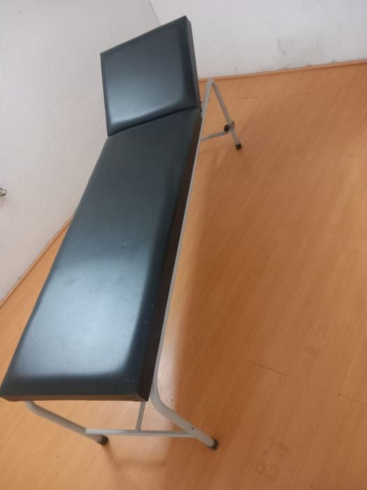 Marquesa de estética em pele parte superior elevatória manual com banc