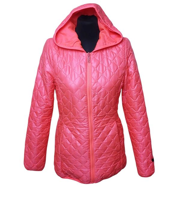 Różowa kurtka puchowa Adidas, R. S