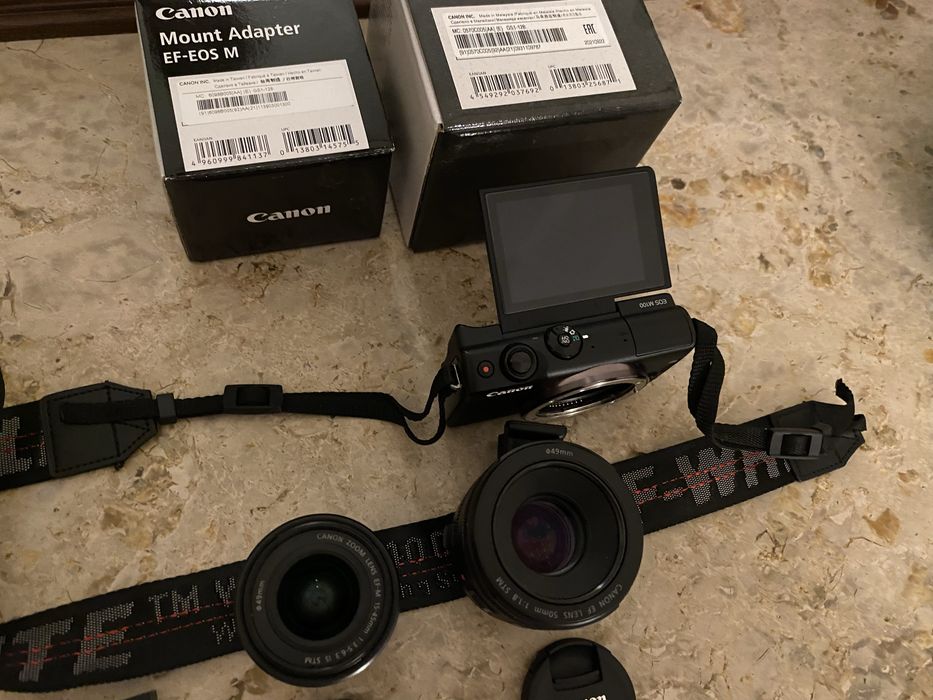 Kit Canon EOS M-100 24mp + acessorios + EF 50mm + Mount
