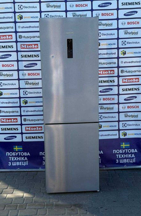 Холодильник б/в червень 2022 року SIEMENS 185/60/60 Металік No Frost #08249
